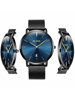 Inexpensive Watches Men Women Analog Quartz Business Watch Stainless Steel Classic Waterproof Watches Unique Calendar Date Window Wristwatch