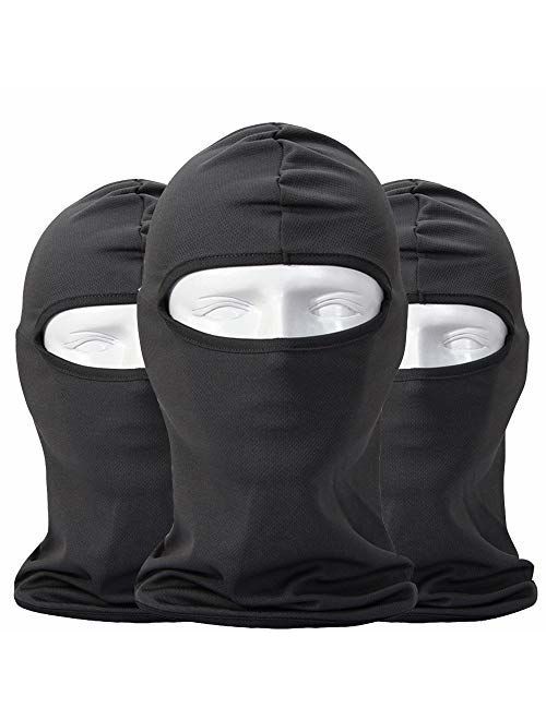 Sunland Balaclava Ski Helmet Sock Cold Weather Face Mask for Motorcycle Cycling Bike Windproof Full Face Cover 3 Pack