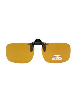 Eyekepper Flip-up Clip-on Sunglasses Polarized 2 3/8"x1 11/16" 4-Pack Metal Glasses Clip