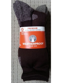 Weatherproof Premium 4-Pair Men's Wool Blend Crew Socks