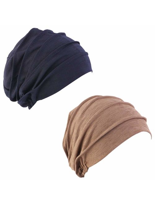 XiFe Unisex Indoors Cotton Beanie- Soft Sleep Cap for Hairloss, Cancer, Chemo