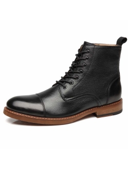 La Milano Men's Leather Cap Toe Lace Up Winter Casual Dress Boot Classic Comfortable Dress Shoes for Men