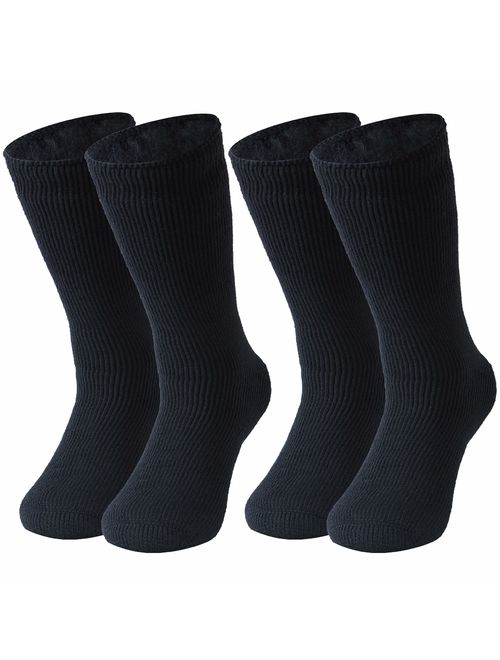 Warm Thermal Socks, Three street Unisex Winter Fur Lined Boot Thick Insulated Heated Socks For Cold Weather