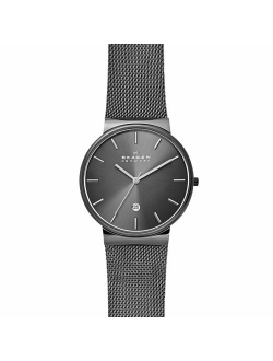 Men's Ancher Stainless Steel and Mesh Quartz Watch