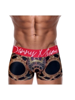 Danny Miami Men's Underwear - Boxer Briefs in Multiple Colors Patterns & Designs - Athletic Low Rise Short Cut - New