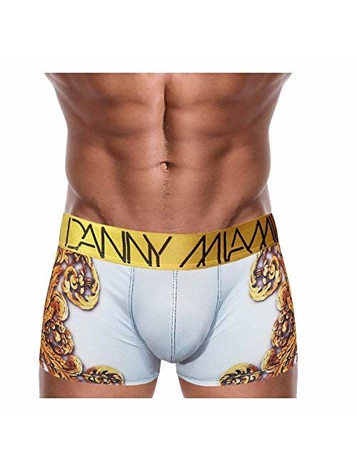 Danny Miami Men's Underwear - Boxer Briefs in Multiple Colors Patterns & Designs - Athletic Low Rise Short Cut - New