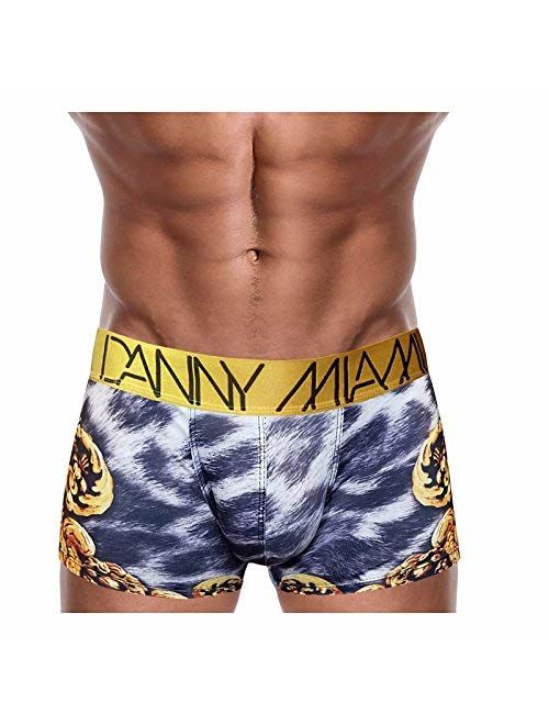 Danny Miami Men's Underwear - Boxer Briefs in Multiple Colors Patterns & Designs - Athletic Low Rise Short Cut - New