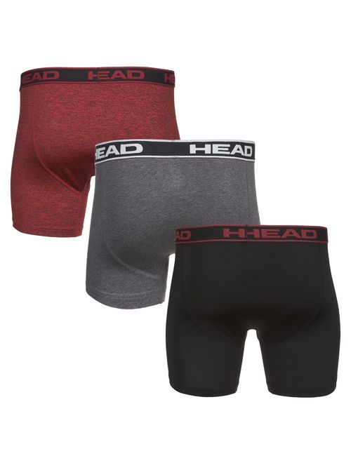 HEAD Mens Performance Boxer Briefs - 12-Pack Athletic Fit Breathable Tagless Underwear S-5XL Regular or Plus Size