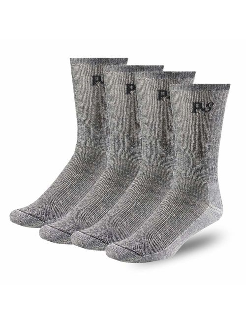 PEOPLE SOCKS Men's Women's Merino wool crew socks 4 pairs 71% premium with Arch support Made in USA