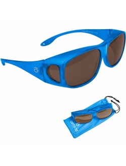 Over Glasses Sunglasses for Men & for Women, UV Protection Fit Over Polarized Wrap Arounds