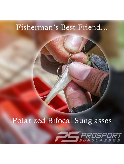 proSPORT Polarized Bifocal Sunglasses for Men and Women. Premium Anti Glare Lens and Durable High Nickel Metal Frames.