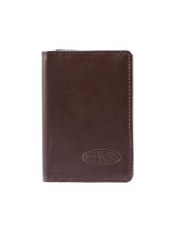 Big Skinny Men's Tri-Fold Leather Slim Wallet, Holds Up to 25 Cards