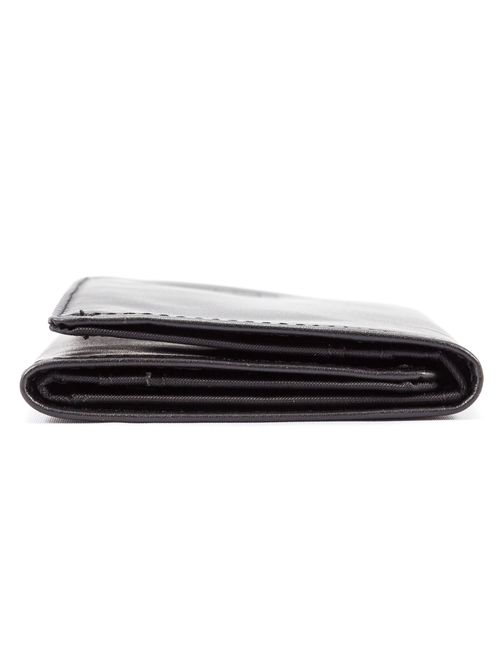 Big Skinny Men's Tri-Fold Leather Slim Wallet, Holds Up to 25 Cards