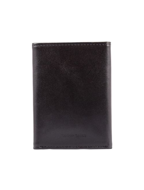 Big Skinny Men's Tri-Fold Leather Slim Wallet, Holds Up to 25 Cards