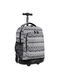 J World New York Sunny Rolling Backpack for School & Travel, 17 inch