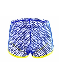 Men's Underwear Sexy Mesh Breathable Boxer Briefs Low Rise Cool Boxers Pack Set