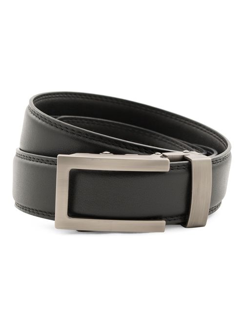 Anson Belt & Buckle - Men's 1.25" Traditional Gunmetal Buckle with Ratchet Belt Strap