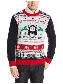 Ugly Christmas Sweater Men's Jesus B-Day Sweater