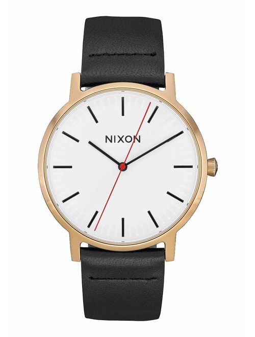 Nixon Porter Leather A1058 50m Water Resistant Men's Watch (20-18mm Leather Band and 40mm Watch Face)