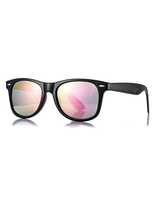 AZORB Classic Polarized Sunglasses Unisex Square Horn Rimmed Design