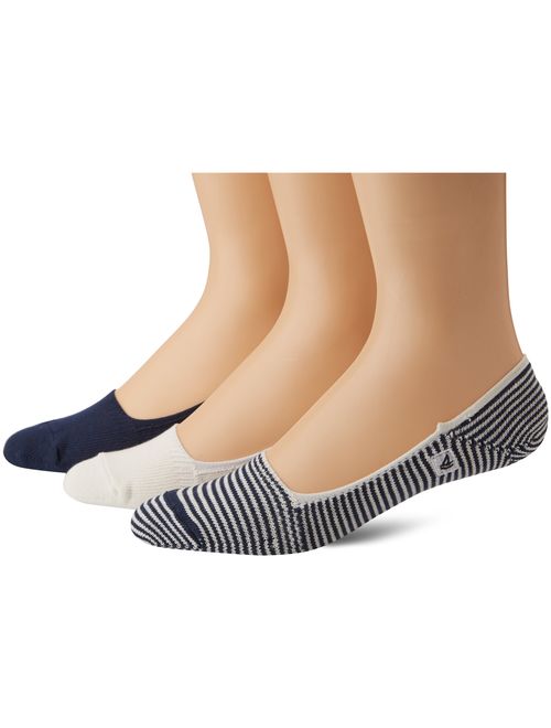 SPERRY Men's Skimmers Feed Stripe Liner Socks Three-Pack