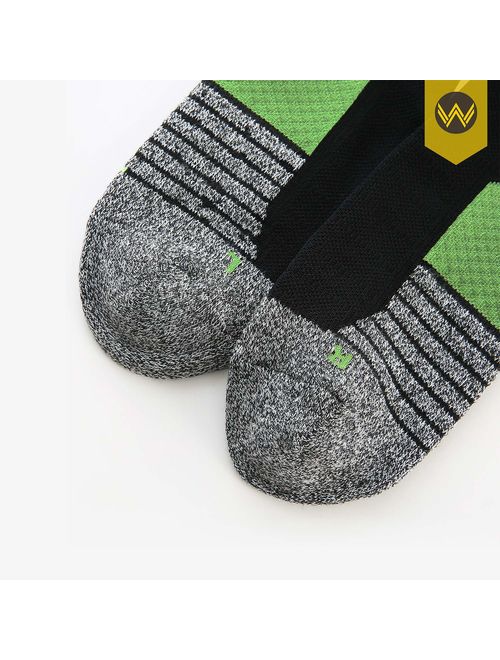 WANDER Men's Athletic Running Socks 7 Pairs Thick Cushion Ankle Socks for Men Sport Low Cut Socks 6-9/10-12