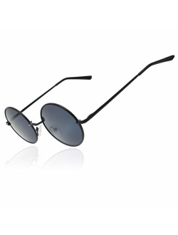 Ronsou Lennon Style Vintage Round Polarized Sunglasses Eyewear with Mirrored or Plain Lens