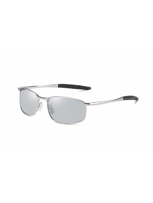 FEISEDY Classic Polarized Photochromic Sunglasses Driving Photosensitive Glasses B2444