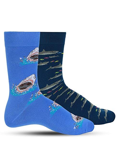 Fun Socks for Men - Cool Funny Novelty Design Gifts for Dad, Son, Husband - Breathable - 1 or 2 Pack