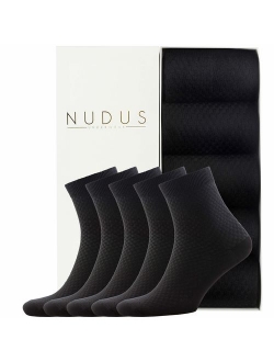 NUDUS Men's Bamboo Ankle | Quarter | Dress Socks, 5-Pair Gift Box, Premium Quality