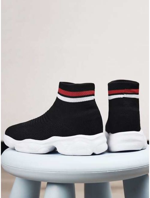 Buy Girls Striped Knit Sock Sneakers online | Topofstyle