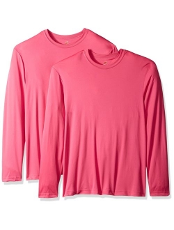 Men's Long Sleeve Cool Crew Neck T-Shirt UPF 50  (Pack of 2)