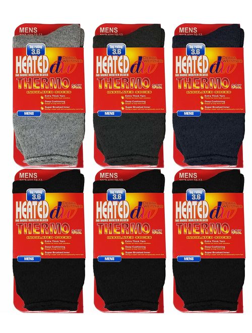 Thermal Sock Men Women 6 Pair Heated Socks Boot Sock For Extreme Temperatures By DEBRA WEITZNER