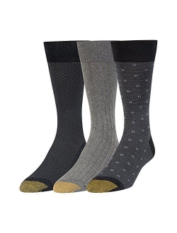 Gold Toe Men's Dress Crew Socks, 3 Pairs