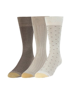 Gold Toe Men's Dress Crew Socks, 3 Pairs