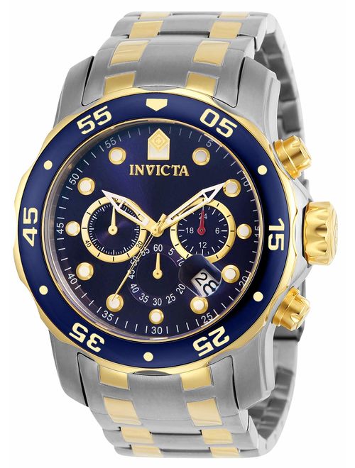 Invicta Men's 0077 Pro Diver Chronograph Blue Dial Watch