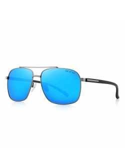 OLIEYE Men HD Polarized Driving Sunglasses for Men-Classic Square Sunglasses