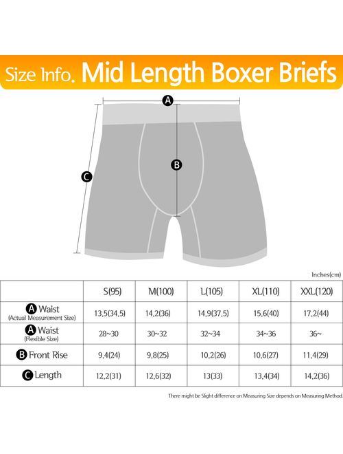 FITEXTREME Mens Breathable Performance Stretch Boxer Briefs 3 to 5 Pack