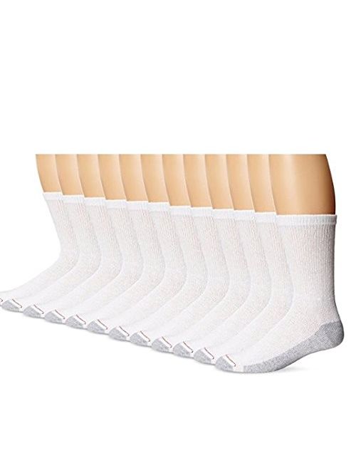 Hanes Mens 12-Pack FreshIQ Odor Protection Crew Socks