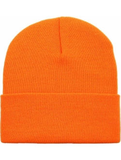 Thick and Warm Mens Daily Cuffed Beanie OR Slouchy Made in USA for USA Knit HAT Cap Womens Kids