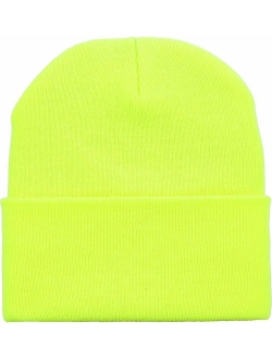 Thick and Warm Mens Daily Cuffed Beanie OR Slouchy Made in USA for USA Knit HAT Cap Womens Kids