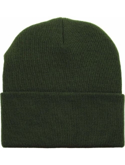 Thick and Warm Mens Daily Cuffed Beanie OR Slouchy Made in USA for USA Knit HAT Cap Womens Kids