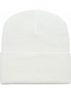 Thick and Warm Mens Daily Cuffed Beanie OR Slouchy Made in USA for USA Knit HAT Cap Womens Kids