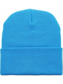 Thick and Warm Mens Daily Cuffed Beanie OR Slouchy Made in USA for USA Knit HAT Cap Womens Kids