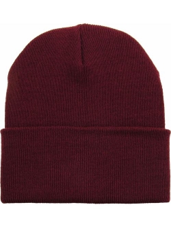 Thick and Warm Mens Daily Cuffed Beanie OR Slouchy Made in USA for USA Knit HAT Cap Womens Kids