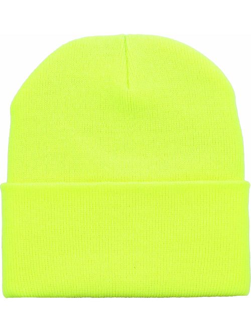 Thick and Warm Mens Daily Cuffed Beanie OR Slouchy Made in USA for USA Knit HAT Cap Womens Kids