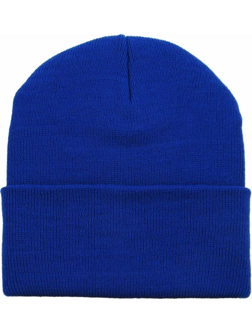 Thick and Warm Mens Daily Cuffed Beanie OR Slouchy Made in USA for USA Knit HAT Cap Womens Kids