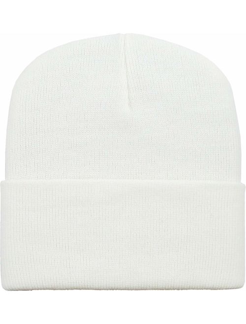 Thick and Warm Mens Daily Cuffed Beanie OR Slouchy Made in USA for USA Knit HAT Cap Womens Kids