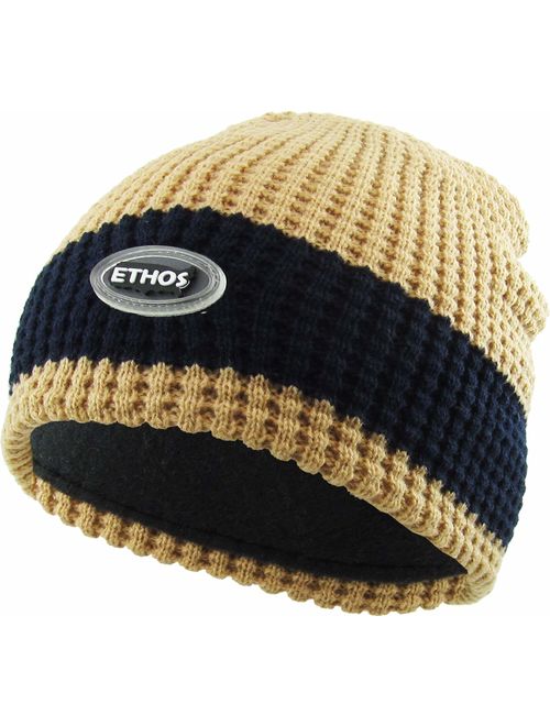 Thick and Warm Mens Daily Cuffed Beanie OR Slouchy Made in USA for USA Knit HAT Cap Womens Kids