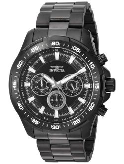 Men's Speedway Quartz Watch with Stainless-Steel Strap, Black, 24 (Model: 22785)